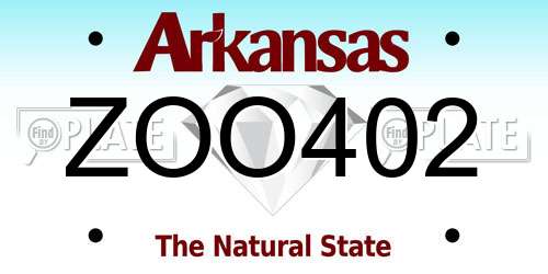 ZOO402 Arkansas License Plate