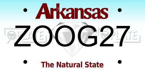 ZOOG27 Arkansas License Plate