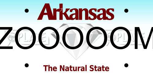 ZOOOOOM Arkansas License Plate