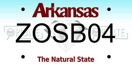 ZOSB04 Arkansas License Plate