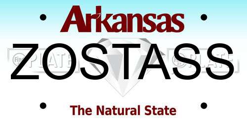 ZOSTASS Arkansas License Plate
