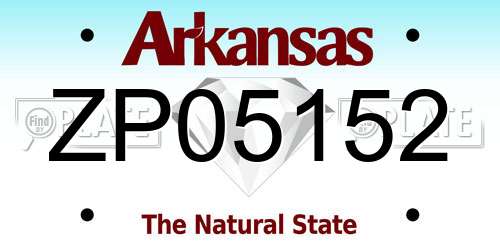 ZP05152 Arkansas License Plate