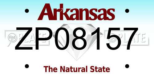 ZP08157 Arkansas License Plate