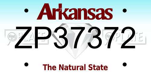 ZP37372 Arkansas License Plate