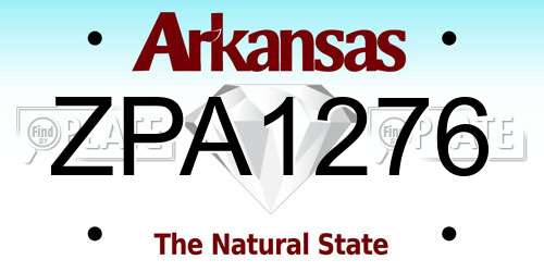 ZPA1276 Arkansas License Plate
