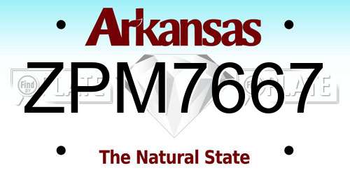 ZPM7667 Arkansas License Plate