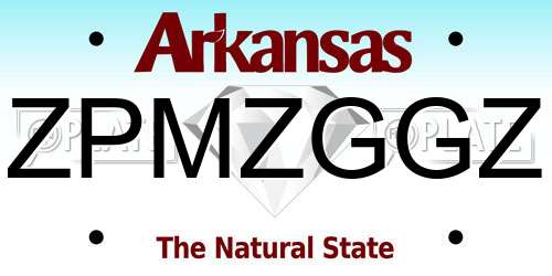 ZPMZGGZ Arkansas License Plate