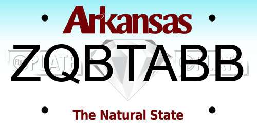 ZQBTABB Arkansas License Plate