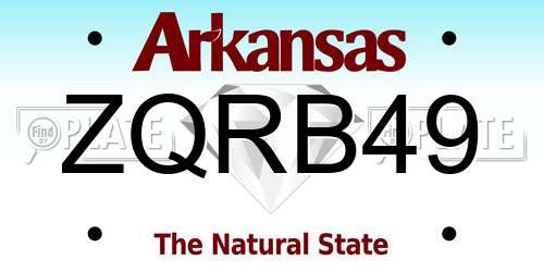 ZQRB49 Arkansas License Plate