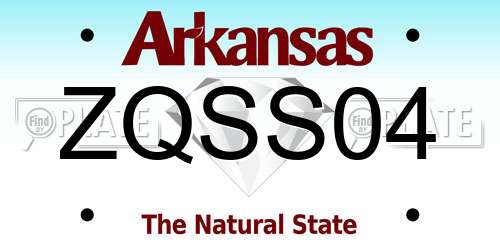 ZQSS04 Arkansas License Plate