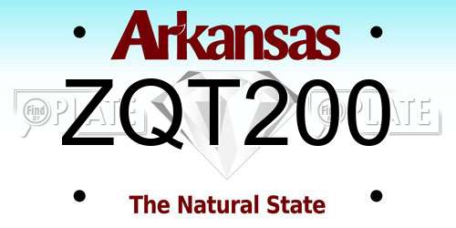 ZQT200 Arkansas License Plate