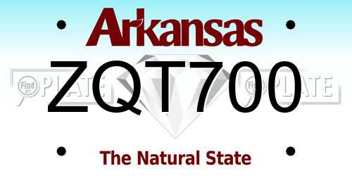 ZQT700 Arkansas License Plate