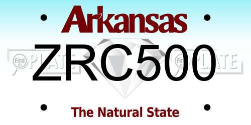 ZRC500 Arkansas License Plate