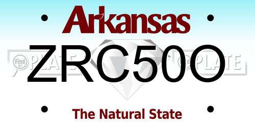 ZRC50O Arkansas License Plate