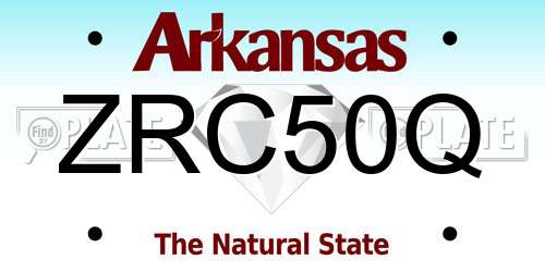 ZRC50Q Arkansas License Plate