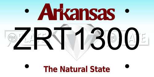 ZRT1300 Arkansas License Plate