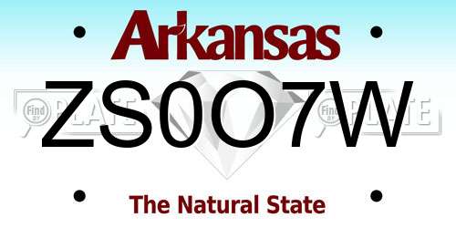 ZS0O7W Arkansas License Plate