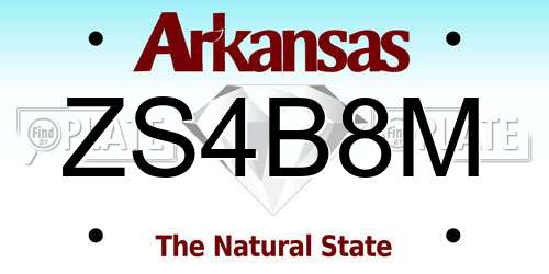 ZS4B8M Arkansas License Plate