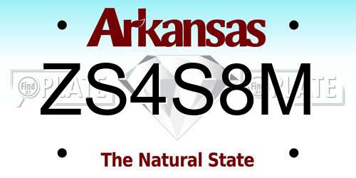 ZS4S8M Arkansas License Plate
