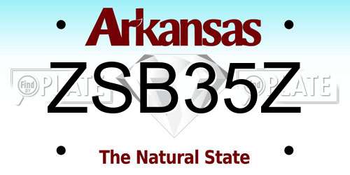 ZSB35Z Arkansas License Plate