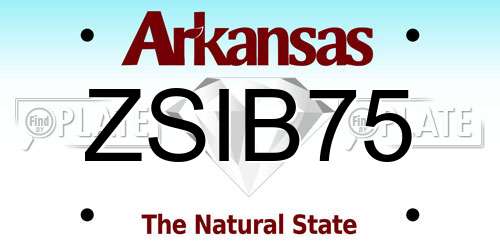 ZSIB75 Arkansas License Plate