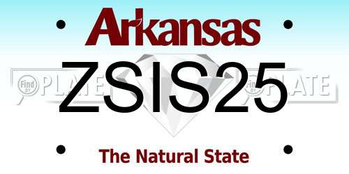 ZSIS25 Arkansas License Plate