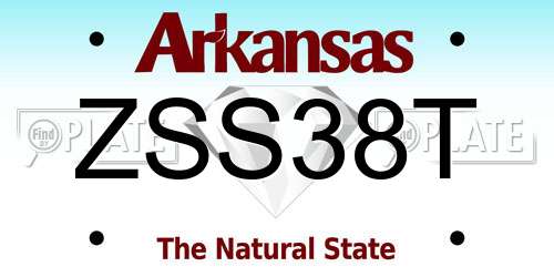 ZSS38T Arkansas License Plate