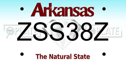 ZSS38Z Arkansas License Plate