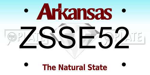 ZSSE52 Arkansas License Plate