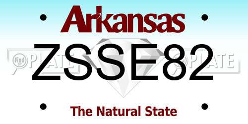 ZSSE82 Arkansas License Plate