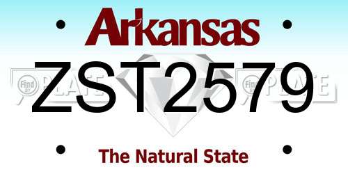ZST2579 Arkansas License Plate