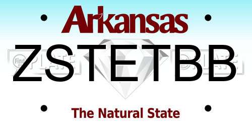 ZSTETBB Arkansas License Plate