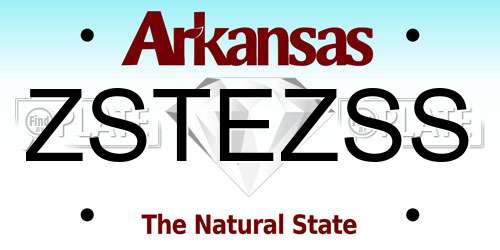 ZSTEZSS Arkansas License Plate