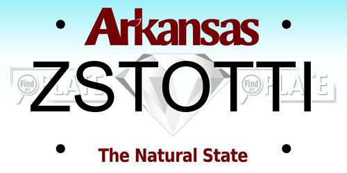 ZSTOTTI Arkansas License Plate