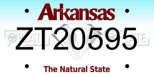ZT20595 Arkansas License Plate