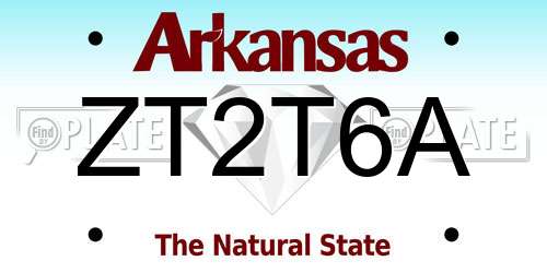 ZT2T6A Arkansas License Plate