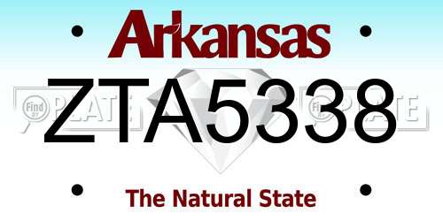 ZTA5338 Arkansas License Plate
