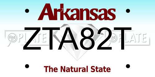 ZTA82T Arkansas License Plate