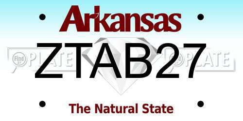 ZTAB27 Arkansas License Plate