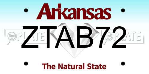 ZTAB72 Arkansas License Plate