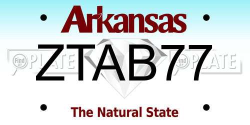 ZTAB77 Arkansas License Plate