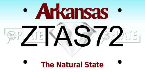 ZTAS72 Arkansas License Plate