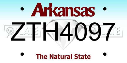 ZTH4097 Arkansas License Plate