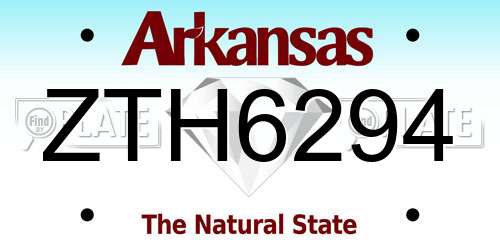 ZTH6294 Arkansas License Plate