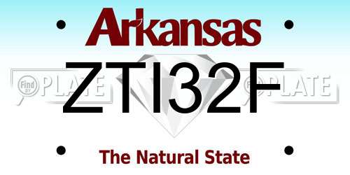 ZTI32F Arkansas License Plate