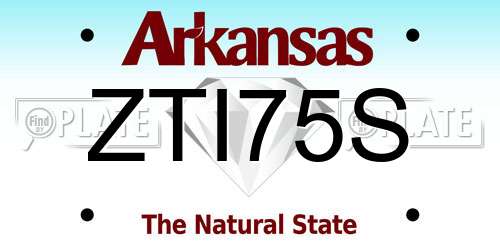 ZTI75S Arkansas License Plate