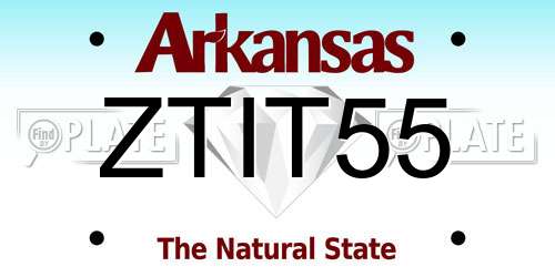 ZTIT55 Arkansas License Plate