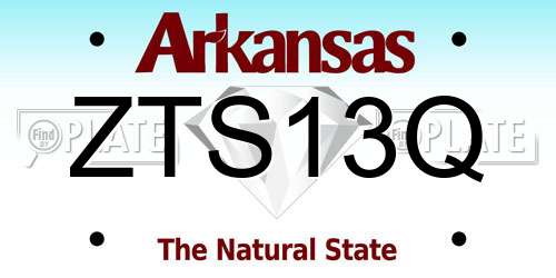 ZTS13Q Arkansas License Plate