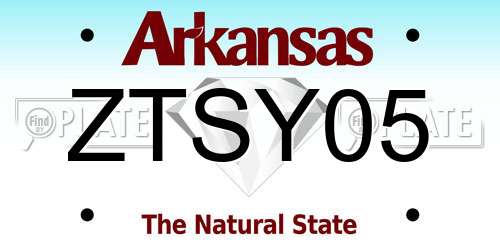 ZTSY05 Arkansas License Plate