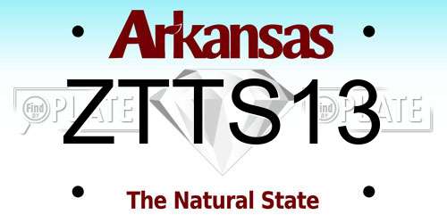 ZTTS13 Arkansas License Plate